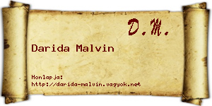 Darida Malvin névjegykártya